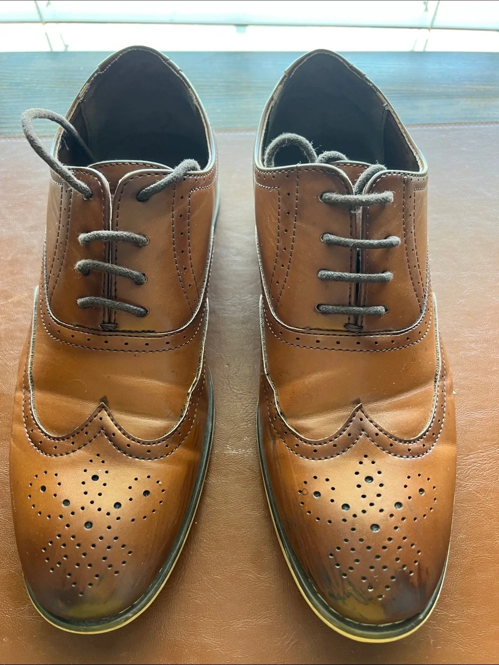 Boy’s Tan Wingtip Dress Shoes